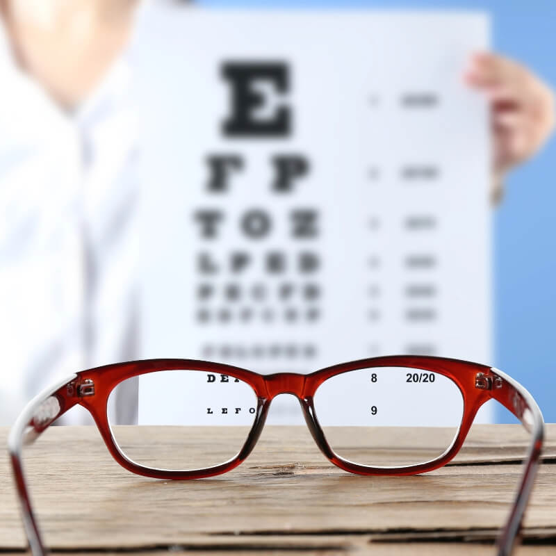 eye glass Glasses on table